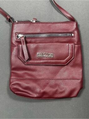 Reaction Kenneth Cole Wine Red Pebbled Crossbody Bag